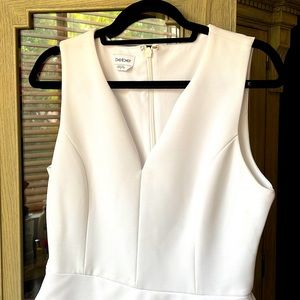 White Bebe knee length dress